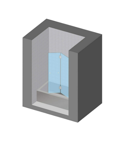 Tub enclosure · folding (3 panels)