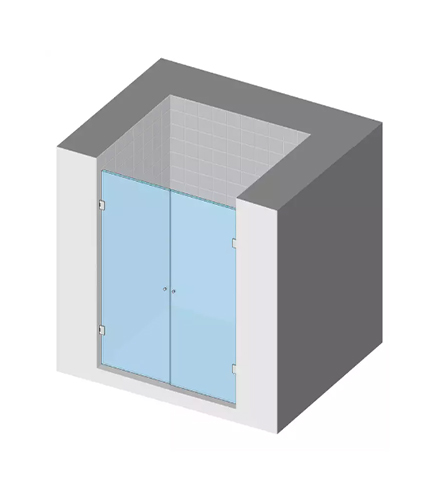 Hinged shower door (option 2)
