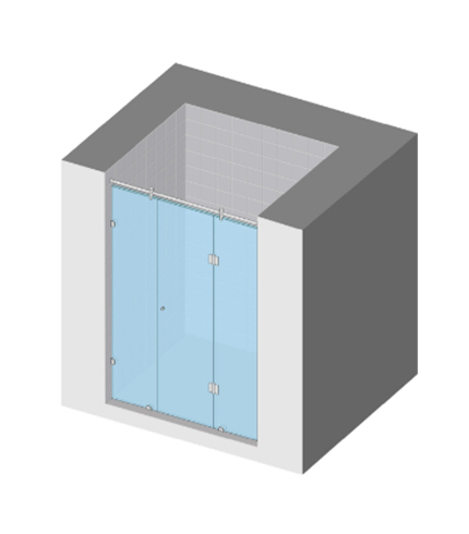 Alcove · hinged door (3 panels)